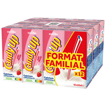 Image de Boisson lactée UHT goût fraise CANDY'UP brique