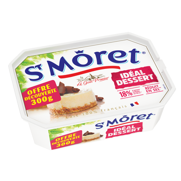 St Môret Spécialité Fromagère Pasteurisé St Moret Cuisine Ideal Dessert 18%mg 300g Offre Découverte