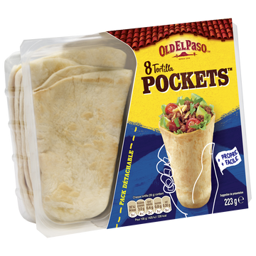 Old El Paso 8 Tortillas Pocket Old El Paso, Paquet De 223g