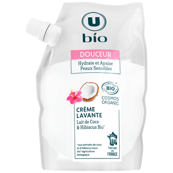 Image de U BIO
Crème lavante douceur lait de coco et hibiscus