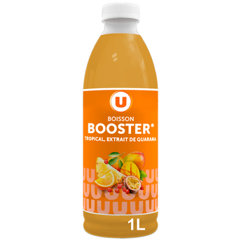 Image de U
Jus de fruits booster tropical et extrait de guarana bouteille de