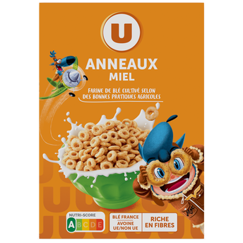 Image de U
Céréales Anneaux céréales au miel aromatisés
