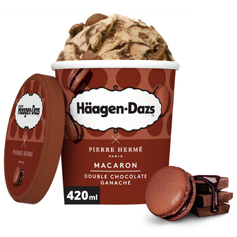 Image de Crème glacée en pot macaron chocolat HÄAGEN DAZS