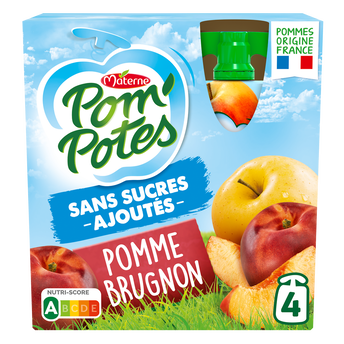 Image de Compotes Gourdes Sans Sucres Ajoutés Pomme Brugnon POM'POTES