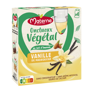 Materne Onctueux Végétal Vanille De Madagascar Materne Gourde 4x85g