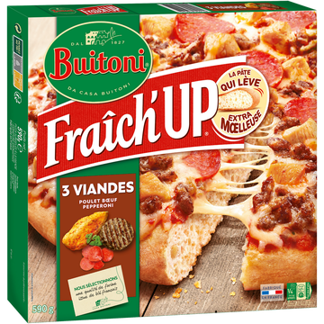 Buitoni Pizza Fraîch' Up 3 Viandes Buitoni, 590g