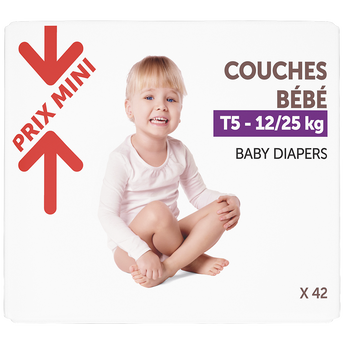 Image de Couches bébé taille 5 (12/25kg) PRIX MINI