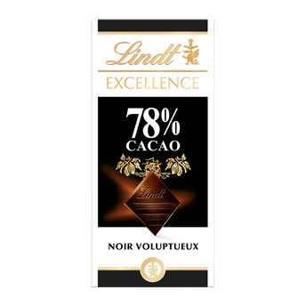 Image de Chocolat noir corsé 78% LINDT EXCELLENCE, Tablette de