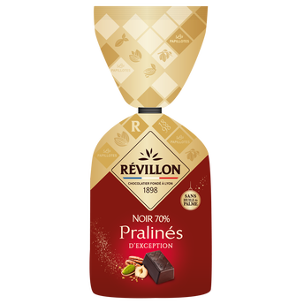 Image de Papillotes chocolat noir Exception Praliné REVILLON