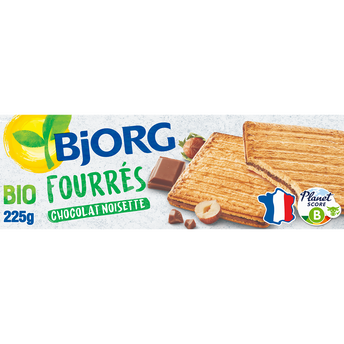 Image de Biscuits fourrés Bio Chocolat au lait et noisettes BJORG - Paquet