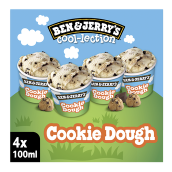 Image de Crème glacée cookie BEN & JERRY's x4