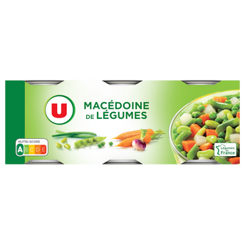 Image de U
Macédoine de légumes - 3 boîtes de 130g net