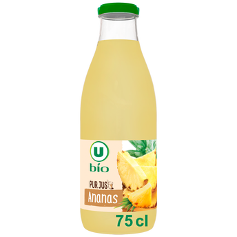 Image de U BIO
Pur jus ananas  bouteille en verre de