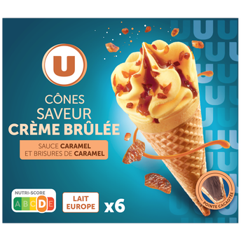 Image de U
Cônes glacés glacés crème brûlée - x6