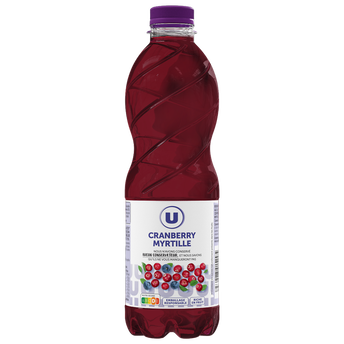 Image de U
Boisson au cranberry myrtille sans sucres ajoutés  bouteille de