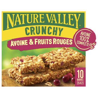 Image de Barres céréales Crunchy avoine & fruits rouges NATURE VALLEY