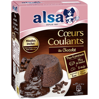 Image de Préparation coeurs coulants choco ALSA paquet