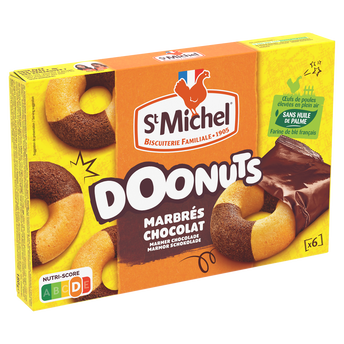 Image de Doonuts marbrés chocolat, SAINT MICHEL, paquet