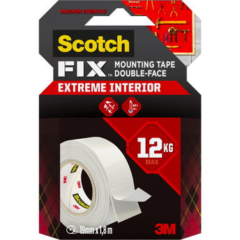 Image de Adhésif double face SCOTCH Extrême 1,5mx19mm blanc bande