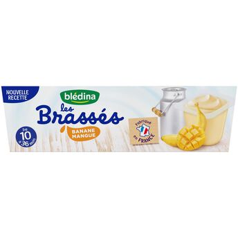 Image de Les brassés sav mangue/banane dès 10 mois BLEDINA, 6X95G soit