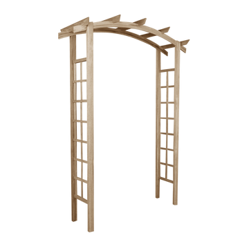 as Pergolas Arc 160x60x228cm-poteaux 4,5x4,5cm-treillage Droit 30cm-traitement Vert