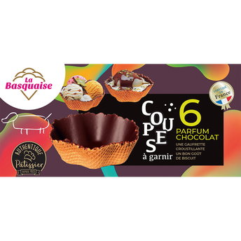 Image de Coupes parfum chocolat LA BASQUAISE, 6 unités