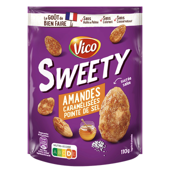 Image de Amandes enrobées caramélisées sucrées et salées sweety VICO
