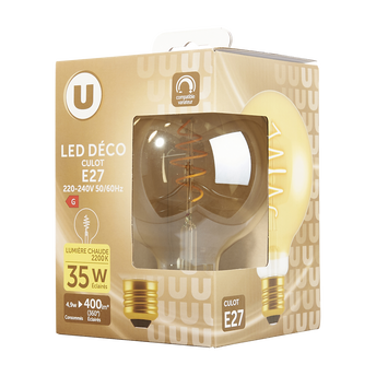 Image de U
Ampoule LED déco spirale globe -35W E27