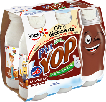 Yoplait Yaourt À Boire Au Chocolat P'tit Yop Yoplait 6x180g Offre Découverte