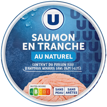Image de U
Saumon au naturel sans peau et sans arête  boîte de 1/5
