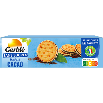 Image de GERBLE - Biscuit fourré cacao sans sucres