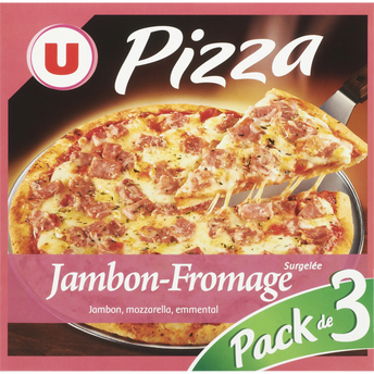 Image de U
Pizza jambon fromages