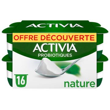 Danone Lait Fermenté Nature Au Bifidus Activia, X16 Soit 125g