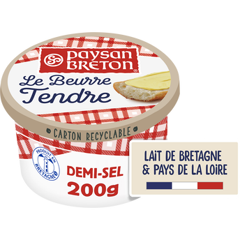 Image de Beurrier demi sel tendre 80%MG PAYSAN BRETON pot carton