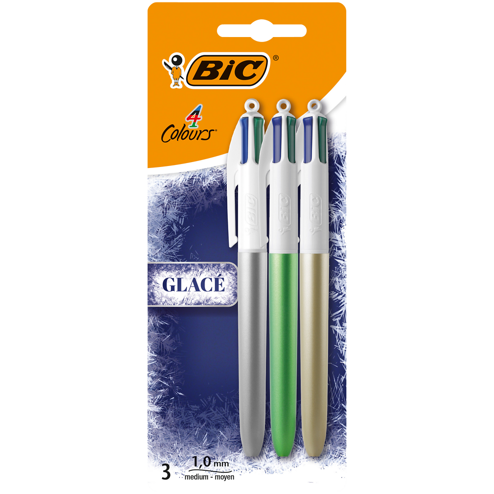 LOT  STYLO BIC 4 couleurs     GLACE 