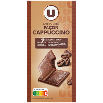 Image de U
Chocolat au lait fourré cappuccino Tablette de
