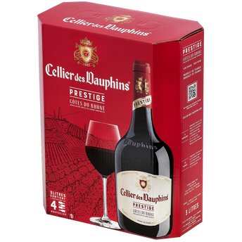 Image de Vin rouge AOP Côtes du Rhône CELLIER DES DAUPHINS, fontaine à vin de