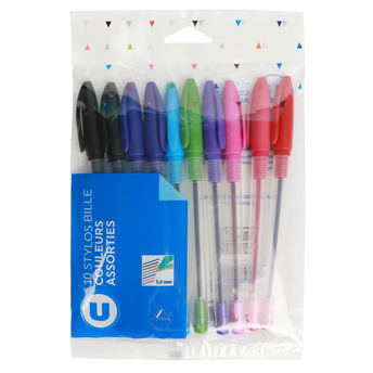 Image de U
Stylo bille pack de 10 coloris