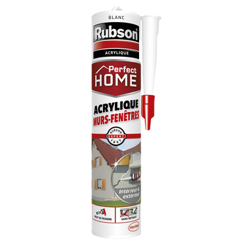 Image de Mastic murs et fenêtres RUBSON, cartouche de 280ml, blanc