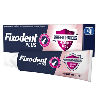 Image de Crème adhésive fixatif plus pour prothèses dentaires FIXODENT plus 40gla meilleure technologie