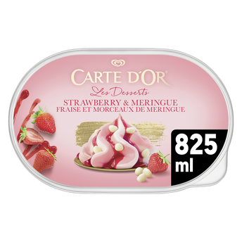 Image de Bac crème glacée fraise meringue CARTE D'OR