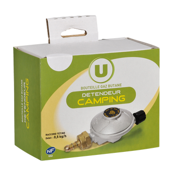 Image de U
Detendeur Camping, Bouteille Gaz Butane, Raccord Tetine, Débit : 0,5