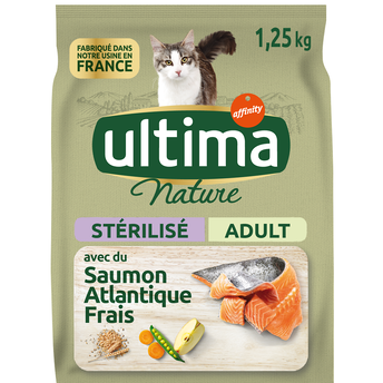 Image de Croquettes pour chats stérilisés au saumon ULTIMA NATURE