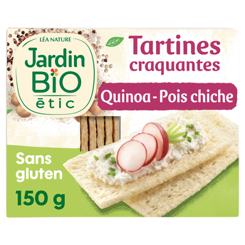 Image de Tartines craquantes quinoa/pois chiches JARDIN BIO