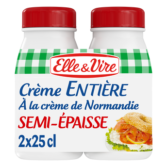 Image de Crème UHT entière semi-épaisse 30% MG ELLE&VIRE - 50