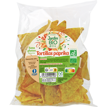 Image de Tortillas chips au paprika sans gluten bio JARDIN BIO