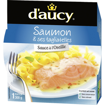 Image de Filet de saumon à l'oseille et tagliatelles D'AUCY