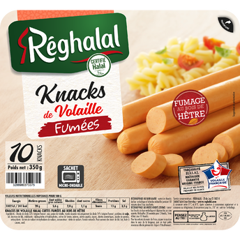 Image de Knacks de volaille halal REGHALAL x10