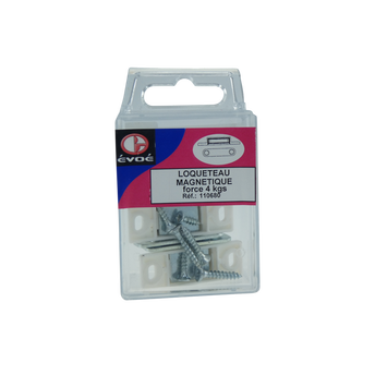 Image de Loqueteau magnétique, en plastique, blanc, force