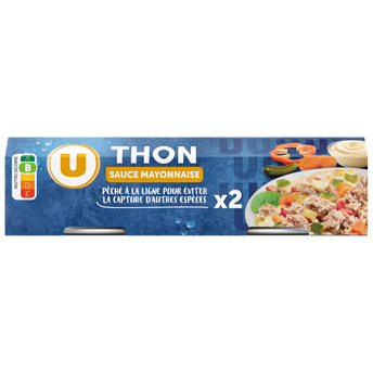 Image de U
Thon pêché à la ligne mayonnaise  2 boîtes de